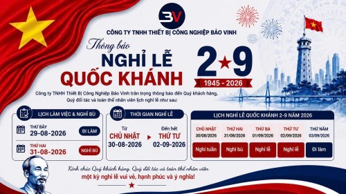 THÔNG BÁO NGHỈ LỄ 2/9 NĂM 2026